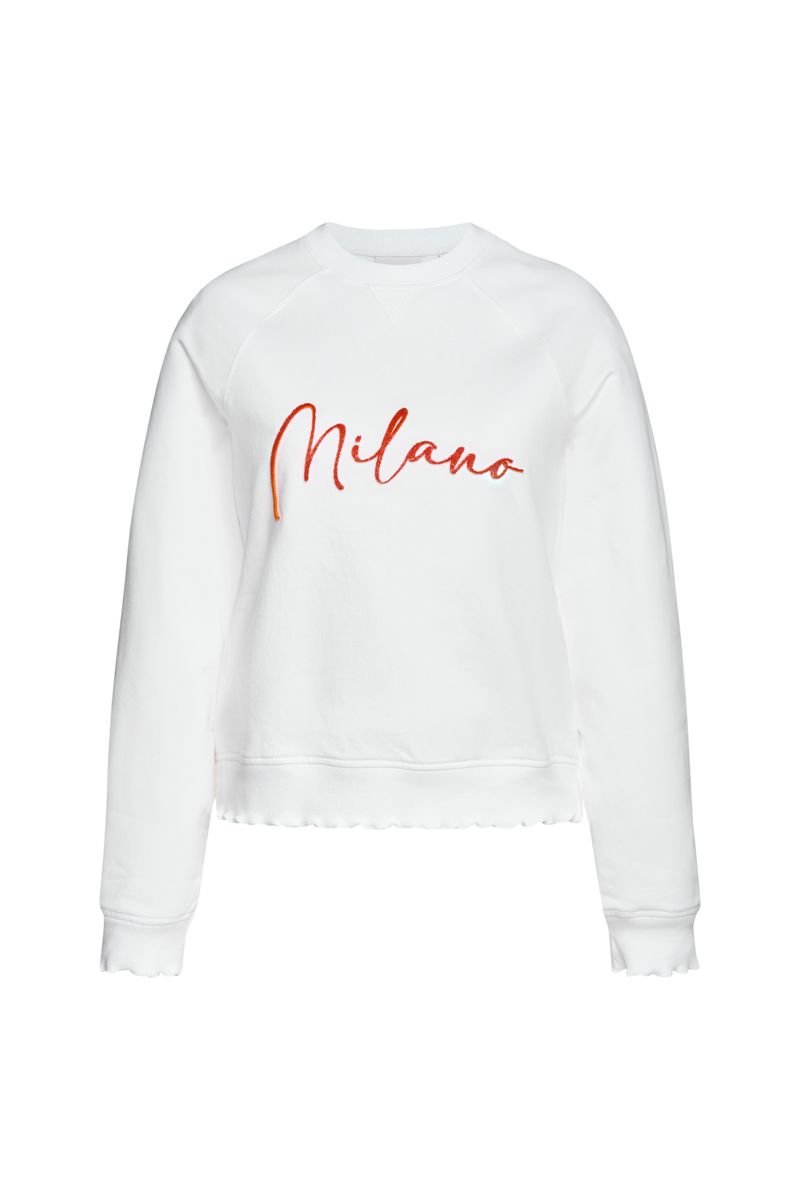 Sweatshirt with application "Milano" organic