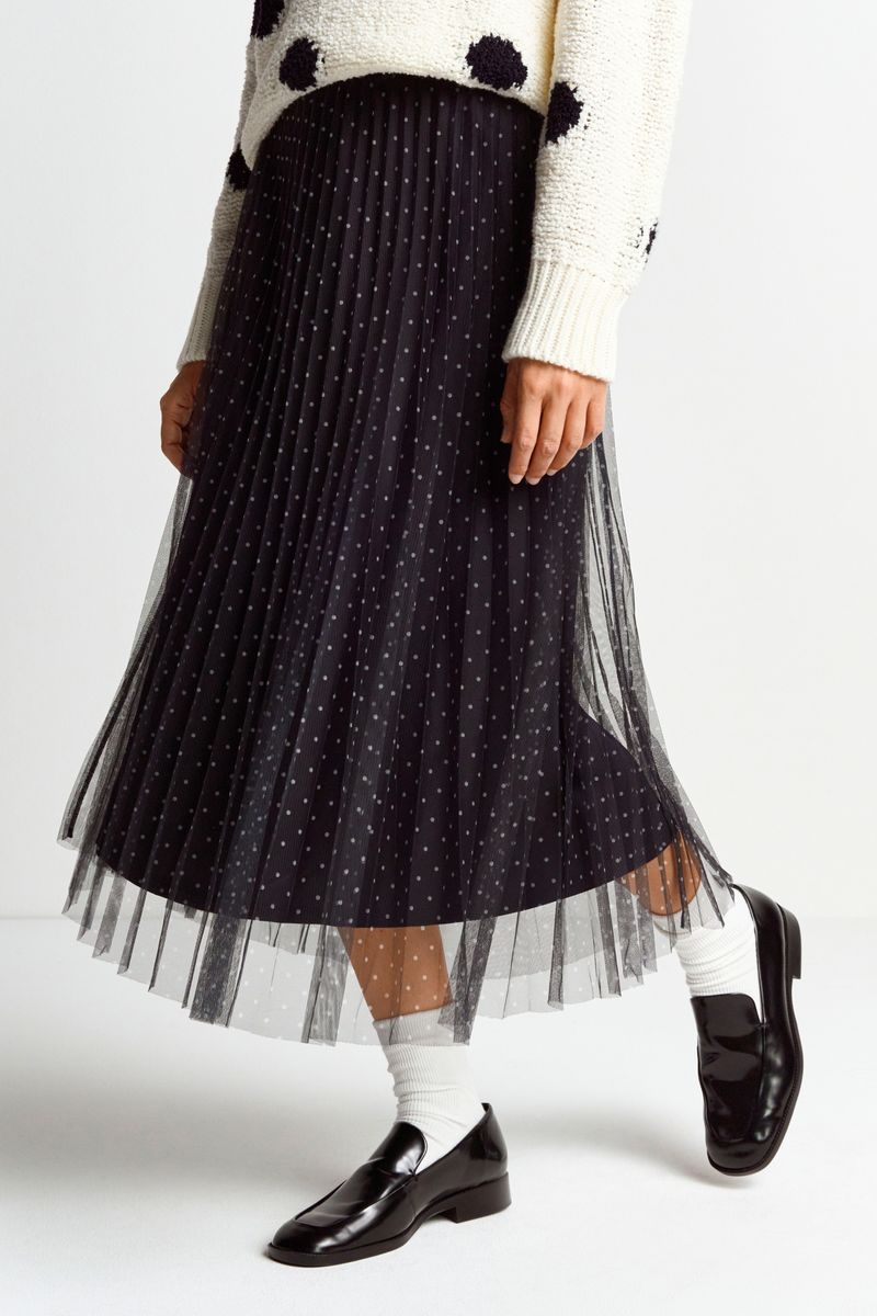 Printed tulle skirt