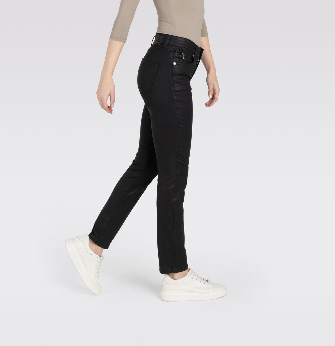 MAC JEANS - SLIM, Coated cotton tencel