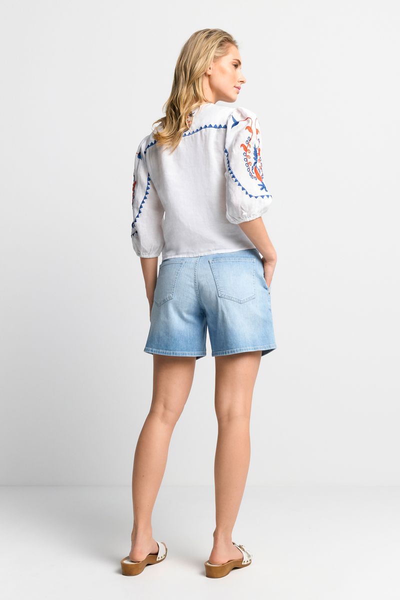 blue denim shorts organic