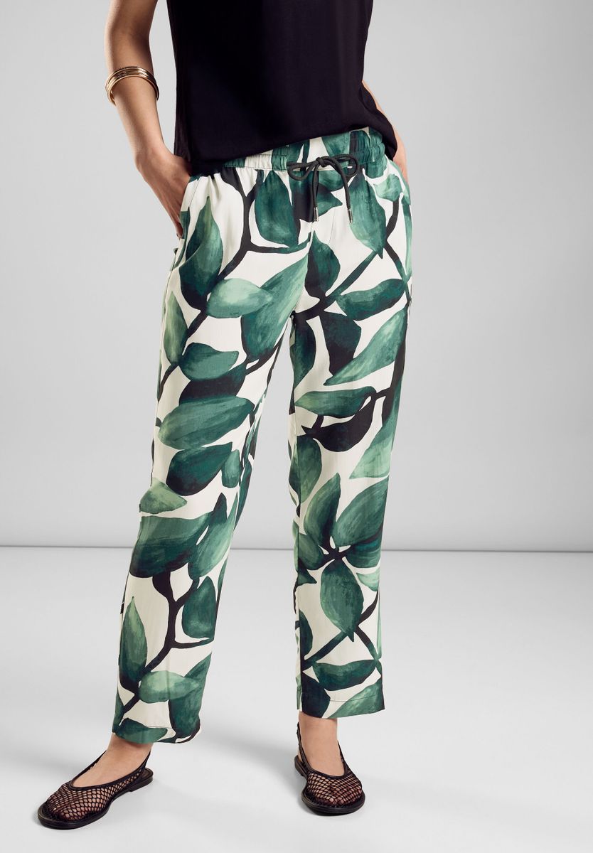 Hose mit floralem Print