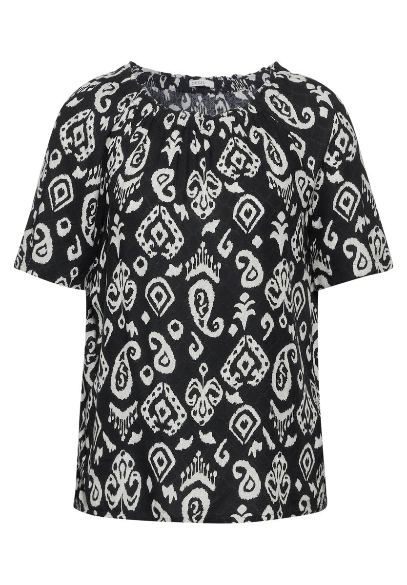 Print Carmen Bluse