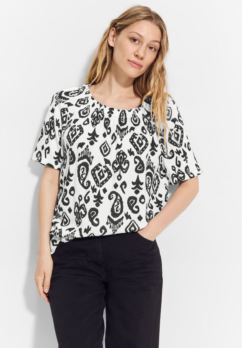 Print Carmen Bluse