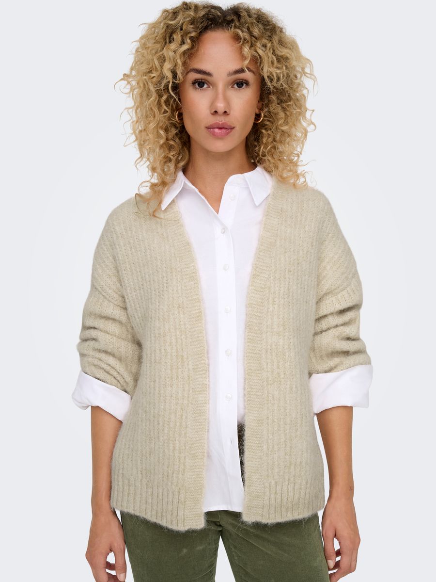 ONLMAGGIE LIFE LS RIB OPEN CARDI CC KNT