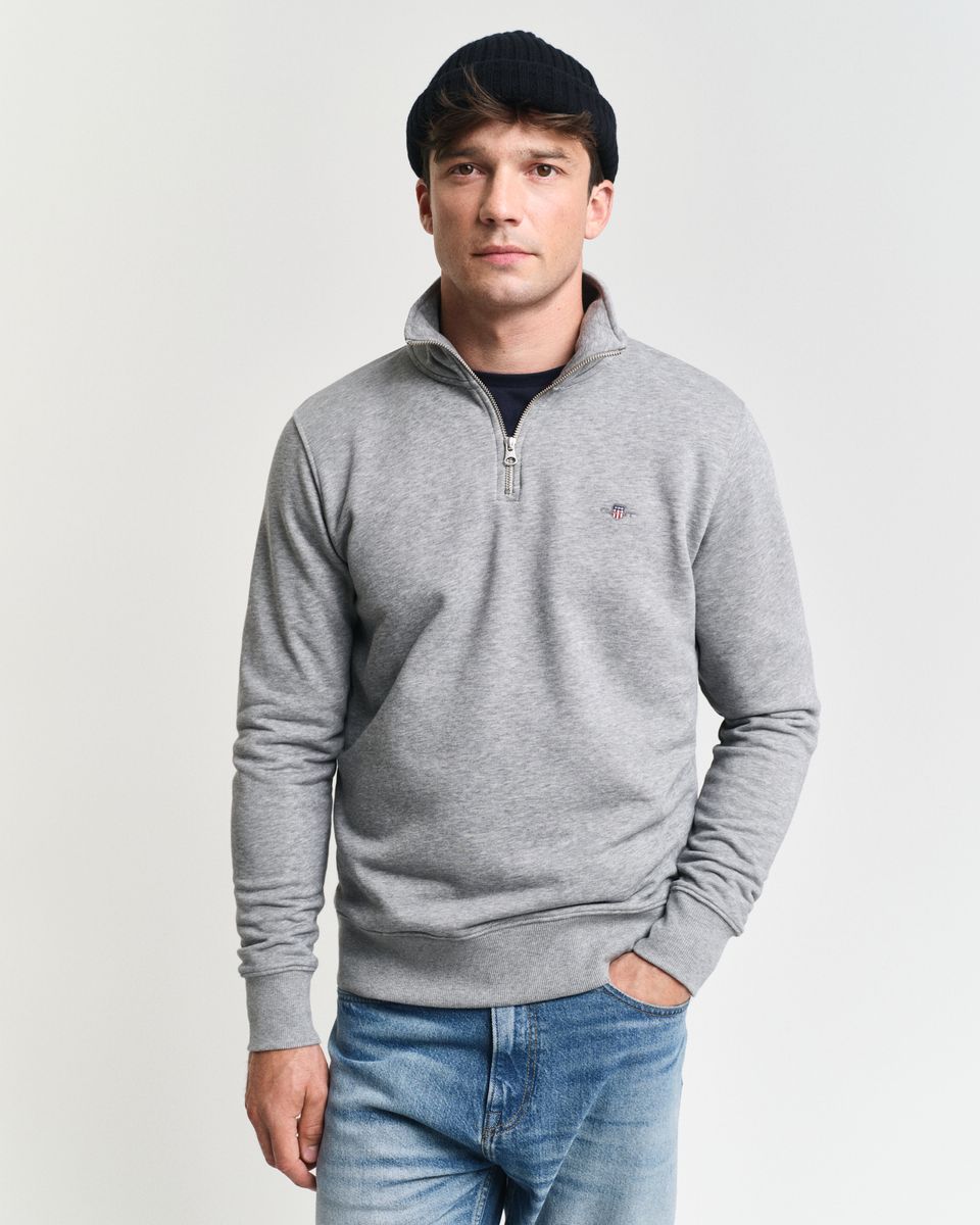 Shield Sweatshirt mit halblangem Reißverschluss