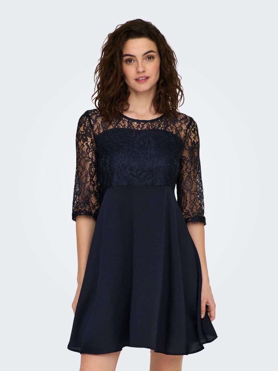 ONLLIVA 3/4 LACE MIX DRESS CS WVN