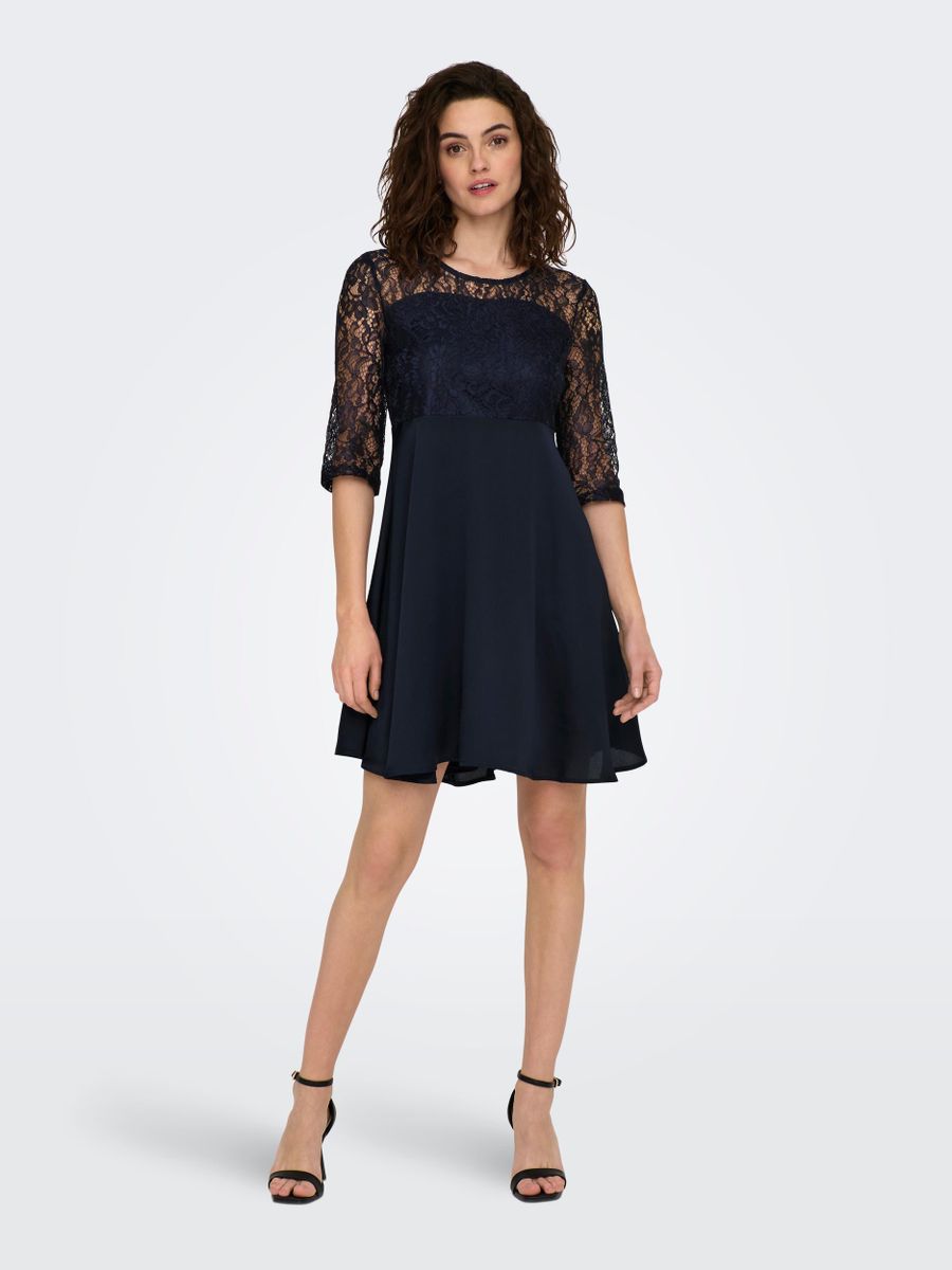 ONLLIVA 3/4 LACE MIX DRESS CS WVN