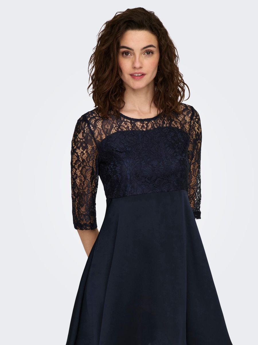 ONLLIVA 3/4 LACE MIX DRESS CS WVN