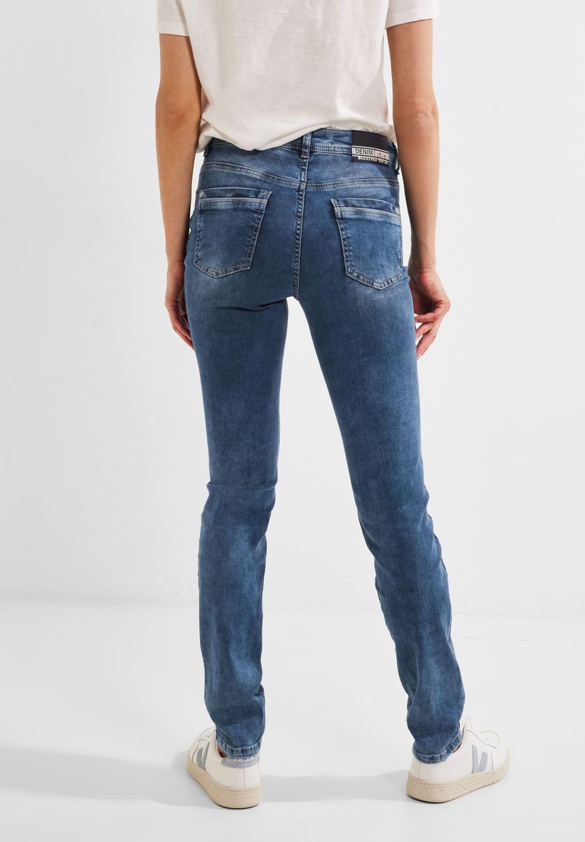 Slim Fit Jeans in Mittelblau