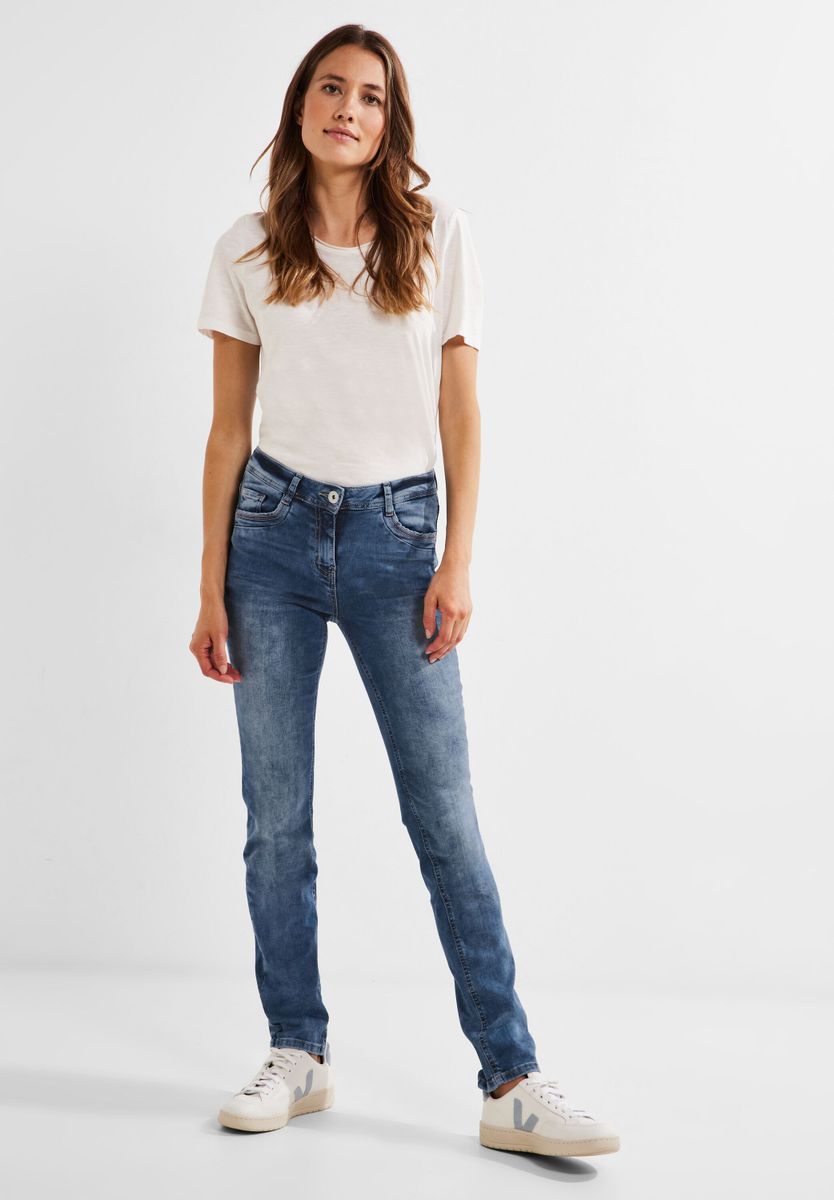 Slim Fit Jeans in Mittelblau