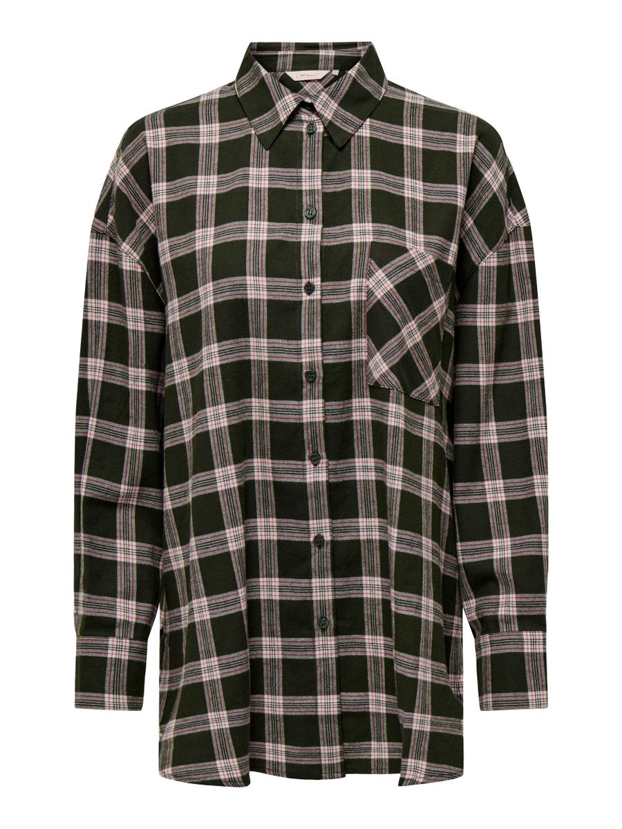 ONLSARITA LS OVERSIZE CHECK SHIRT WVN