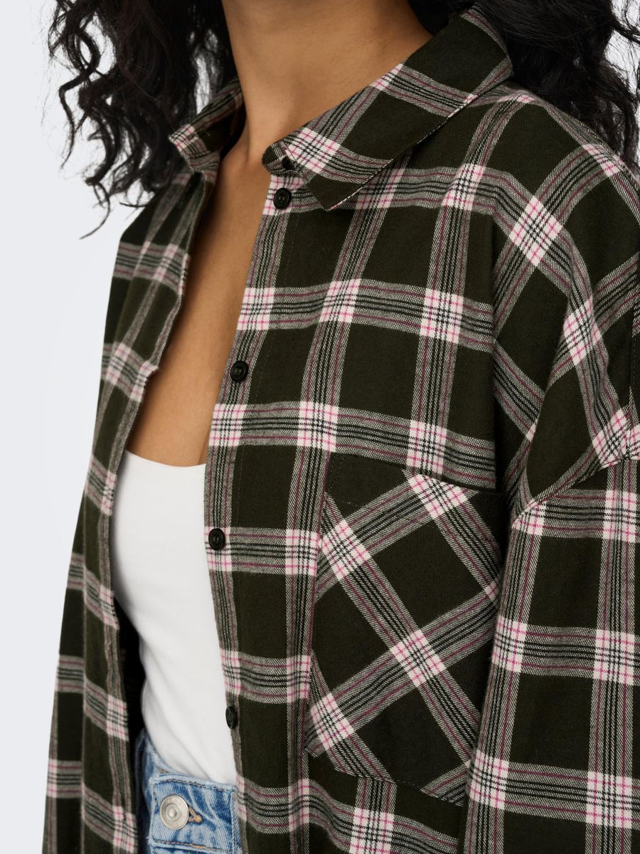 ONLSARITA LS OVERSIZE CHECK SHIRT WVN