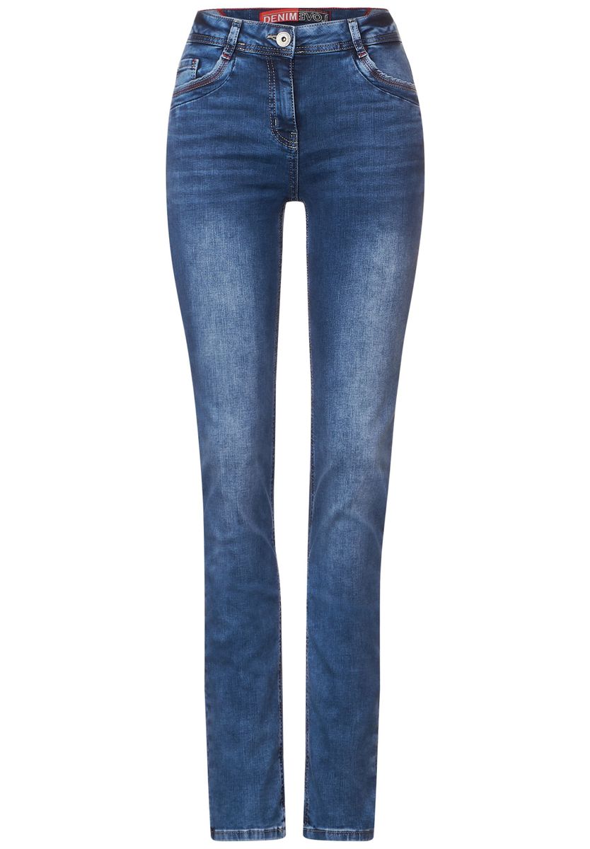 Slim Fit Jeans in Mittelblau